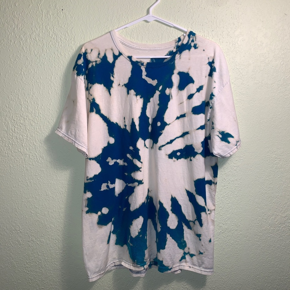 2 for 1 - Bleach Tie-dyed Platinum Hanes Tees